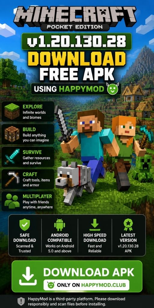 Minecraft APK v1.20.130.28 Download Free Pocket Edition